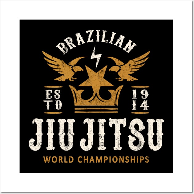 JIU JITSU - BRAZILIAN JIU JITSU WORLD CHAMPIONSHIPS Wall Art by Tshirt Samurai